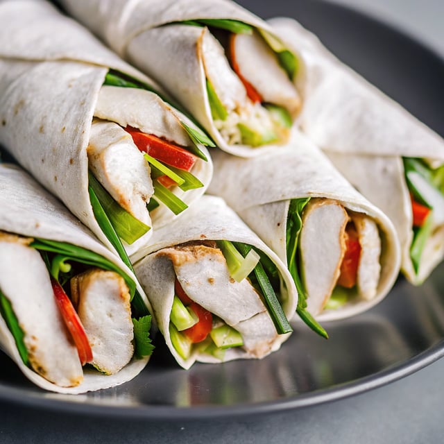 Ginger Scallion Chicken Wraps