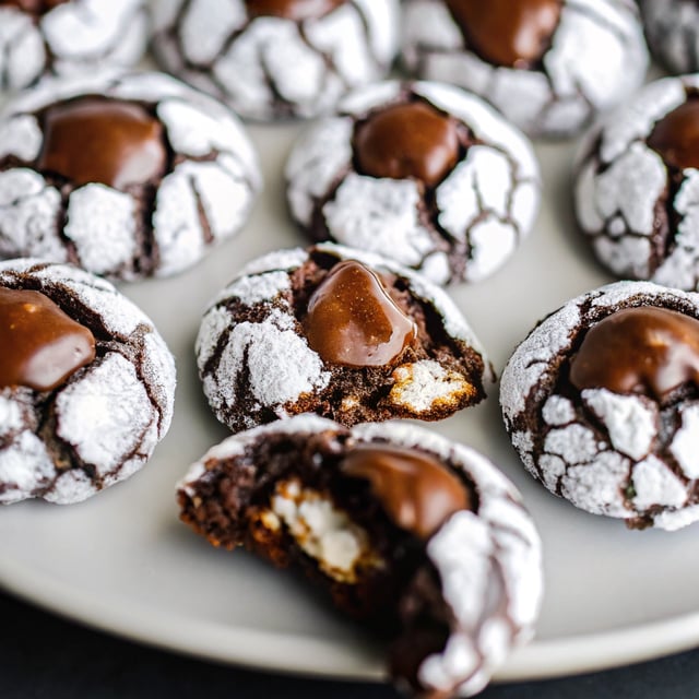Gooey Chocolate Crinkle Cookies