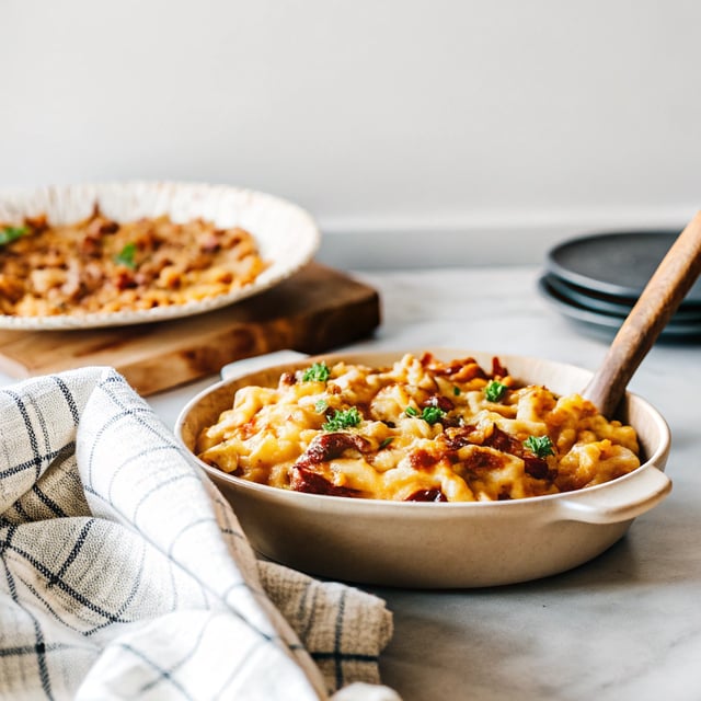 Gouda + Crispy Pancetta Mac and Cheese