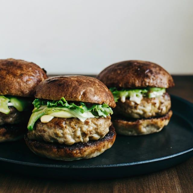 Guacamole Turkey Burgers with Pepperjack Cheese