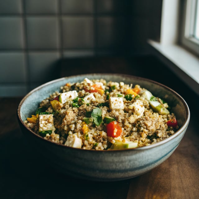Havarti Quinoa Salad with Cilantro Vinaigrette