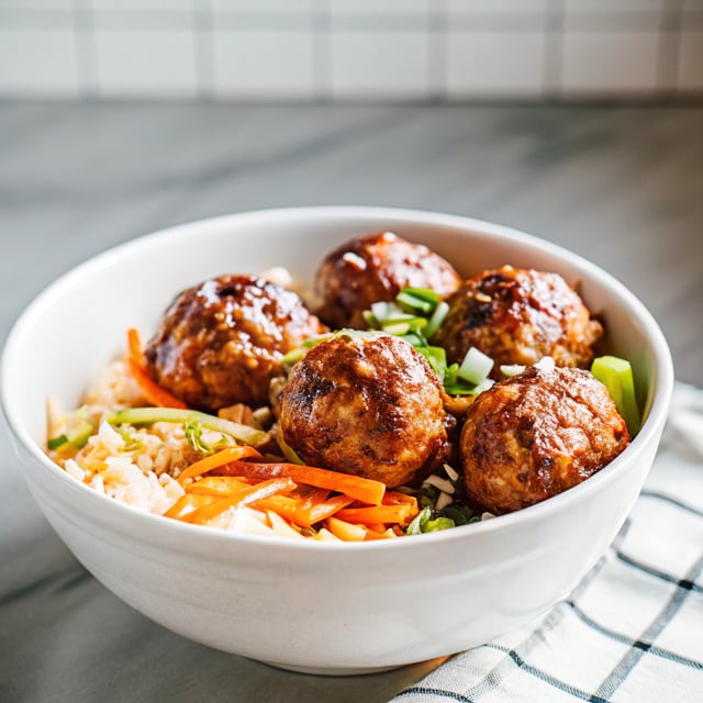 Korean Meatball Rice Bowls