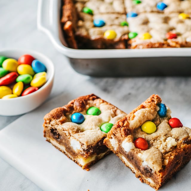 M&M Cheesecake Cookie Bars