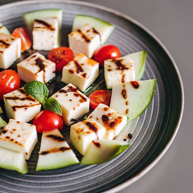 Melon Halloumi Salad