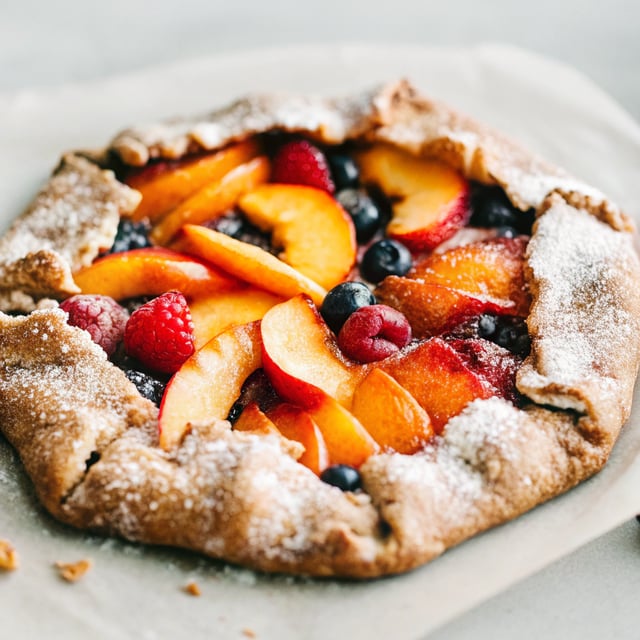 Mixed Berry Peach Galette