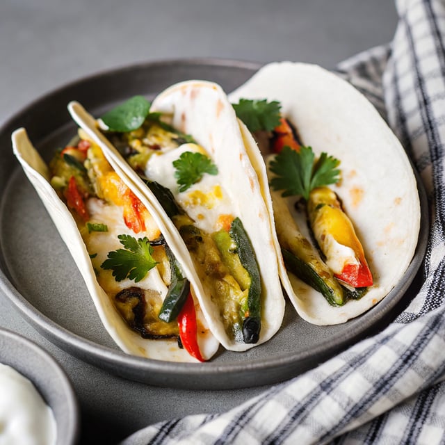 Rajas con Queso Tacos