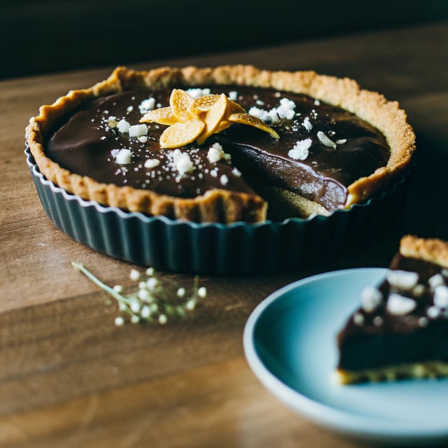 Salted Chocolate Tart with Kettle Chip Crust