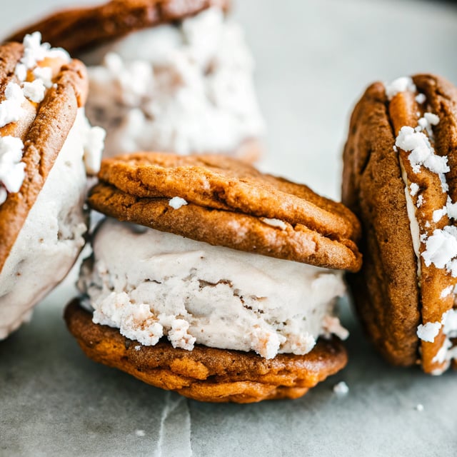 Salted Dark Chocolate Cookies Ice Cream Sandwiches