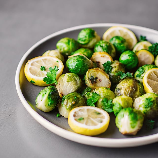Sautéed Brussels Sprouts with Lemon Garlic Butter