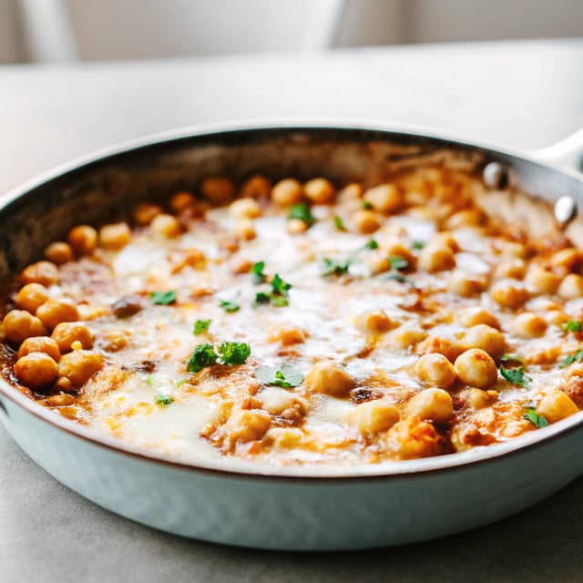 Skillet Cheesy Chickpeas