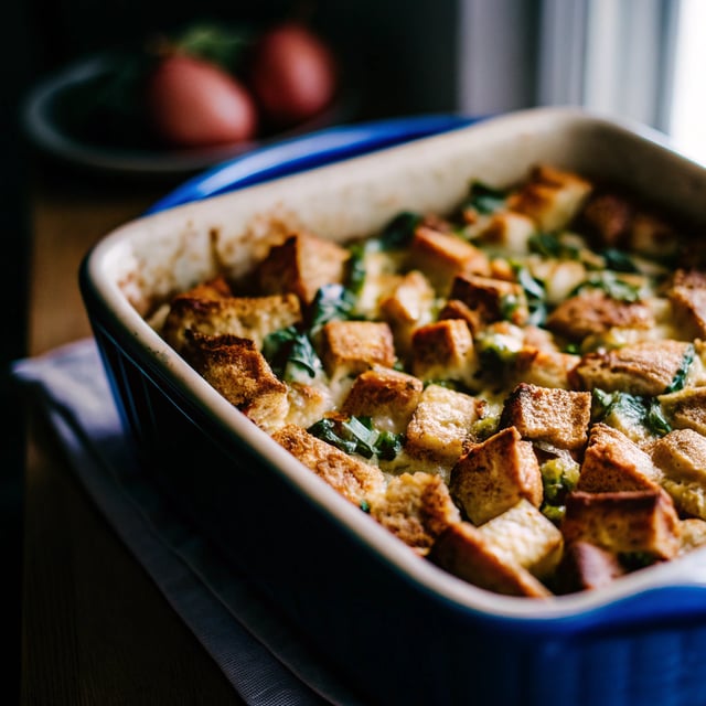 Spinach Cheese Strata