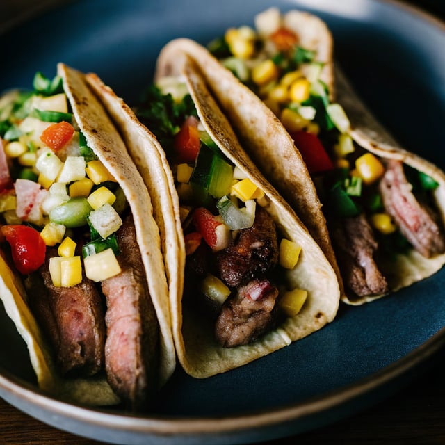 Steak Tacos with Corn Salsa