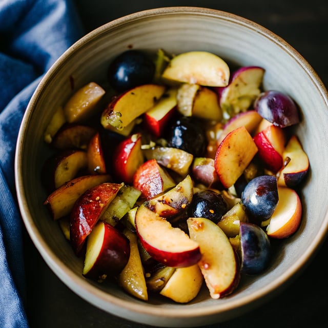 Stone Fruit Salad with Hot Honey Vinaigrette