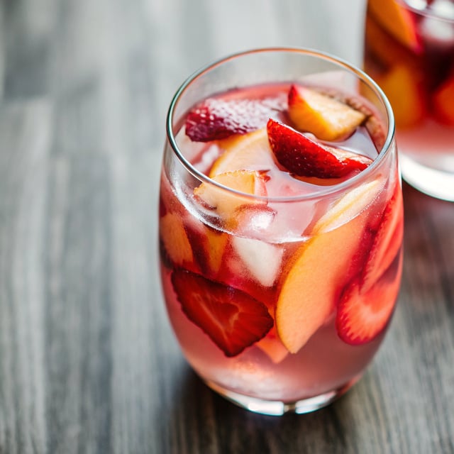 Strawberry and Peach Rosé Sangria