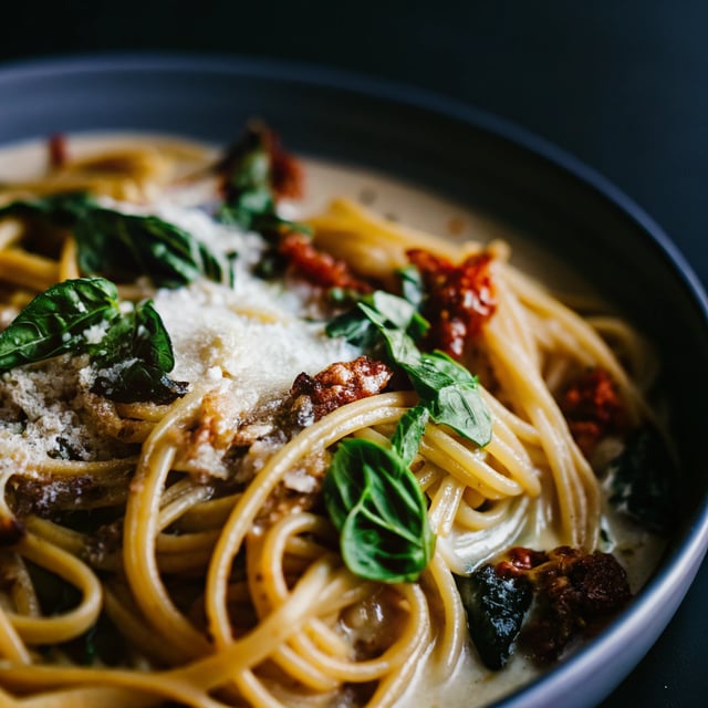 Sun Dried Tomato and Kale Pasta (with a white wine sauce!)
