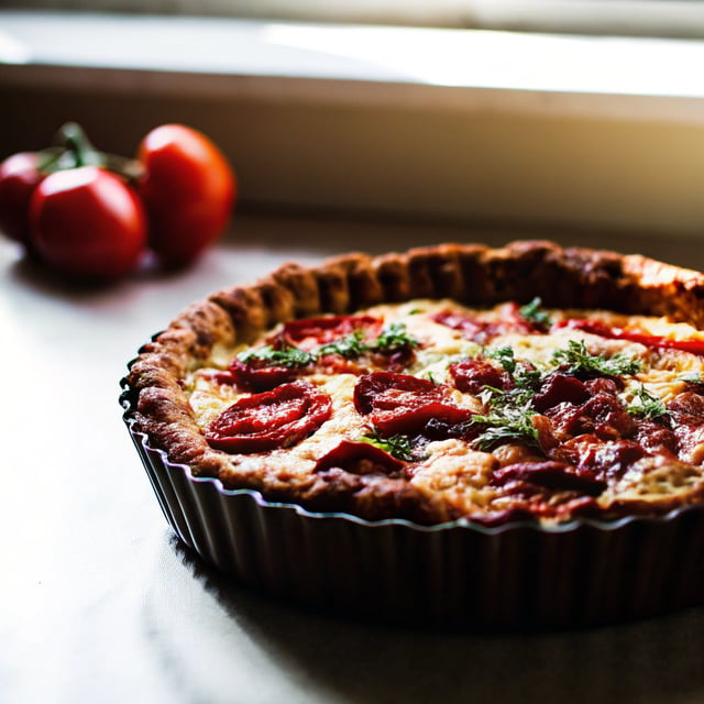 Sun Dried Tomato Goat Cheese Quiche