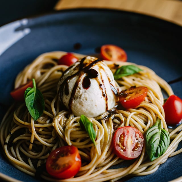 Tomato Basil Pasta with Burrata