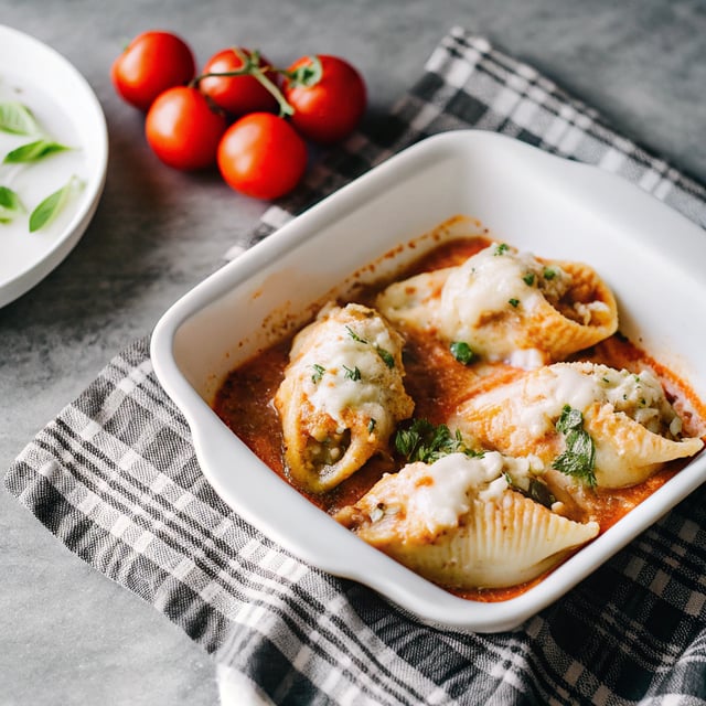 Turkey Bolognese Stuffed Shells