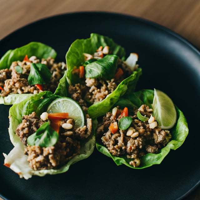 Turkey Larb Lettuce Wraps