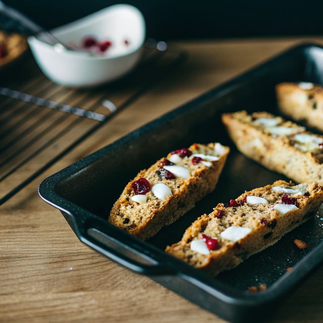 White Chocolate and Cranberry Biscotti