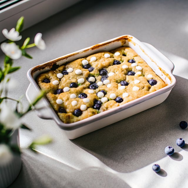 White Chocolate Chip Blueberry Blondie Brownies