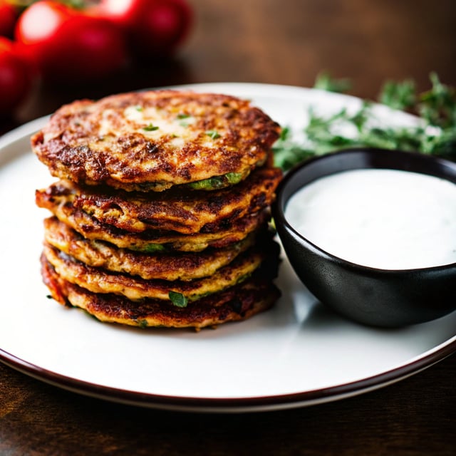 Zucchini Fritters with Yogurt Dipping Sauce